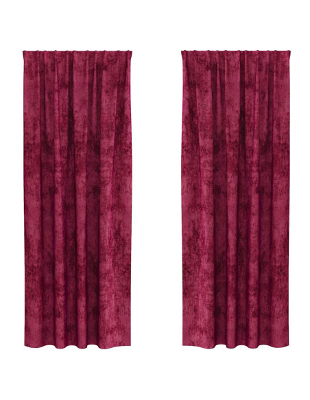 Tende in Velluto 2 pcs Rosso vino 245 x 140 cm Velluto