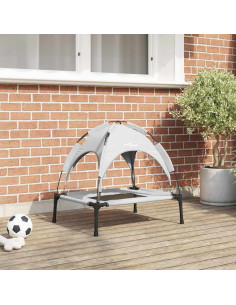 Letto per Cani Grigio Argento 62 x 48 x 61 cm Acciaio