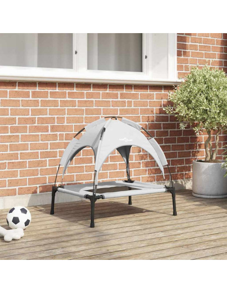 Letto per Cani Grigio Argento 62 x 48 x 61 cm Acciaio