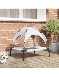 Letto per Cani Grigio Argento 76 x 62 x 70,5 cm Acciaio