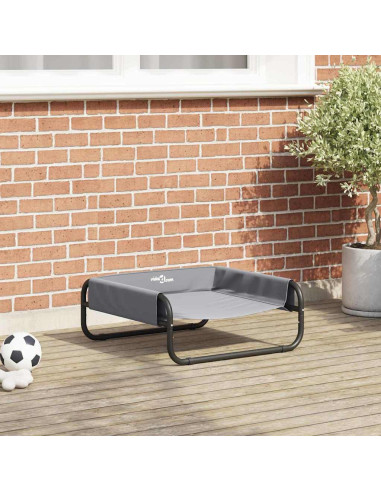 Letto per Cani Grigio chiaro 57 x 57 x 24 cm Acciaio