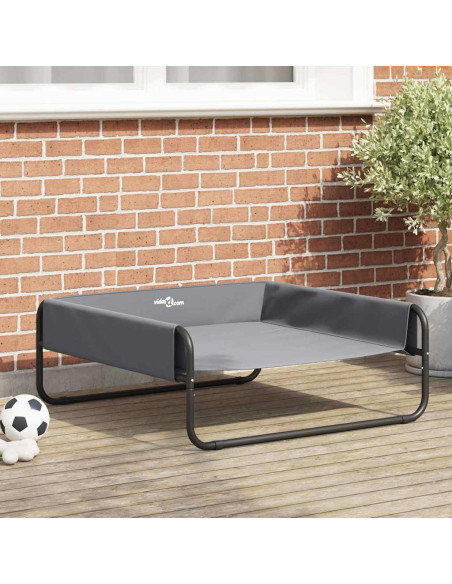 Letto per Cani Grigio chiaro 85 x 85 x 33 cm Acciaio