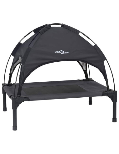 Letto per Cani Nero 62 x 48 x 61 cm Acciaio
