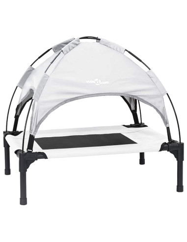 Letto per Cani Grigio Argento 62 x 48 x 61 cm Acciaio