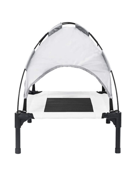 Letto per Cani Grigio Argento 62 x 48 x 61 cm Acciaio