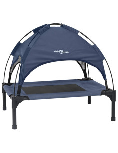 Letto per Cani Blu navy 62 x 48 x 61 cm Acciaio 2
