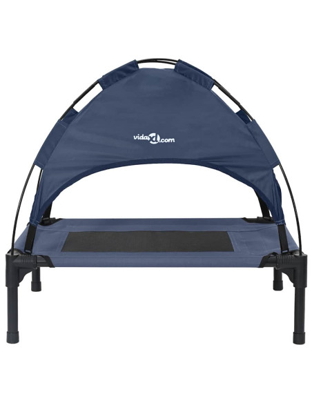 Letto per Cani Blu navy 62 x 48 x 61 cm Acciaio