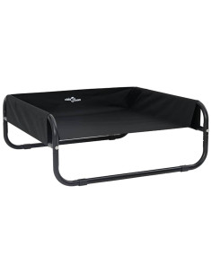 Letto per Cani Nero 75 x 75 x 30 cm Acciaio 2