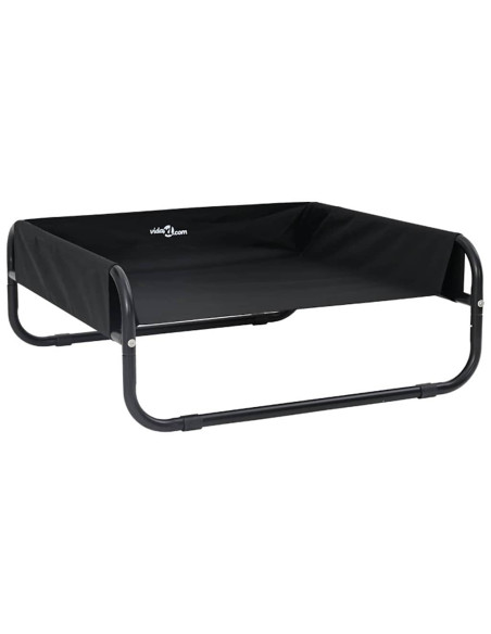 Letto per Cani Nero 75 x 75 x 30 cm Acciaio