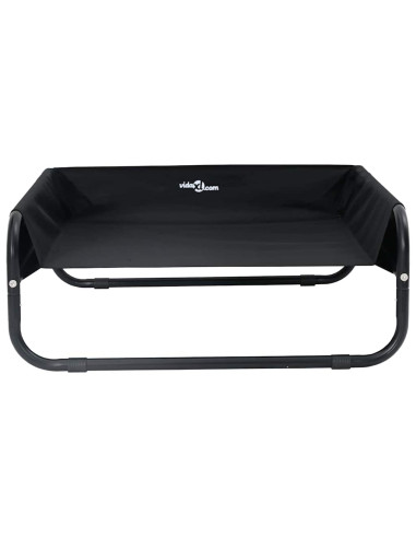 Letto per Cani Nero 75 x 75 x 30 cm Acciaio