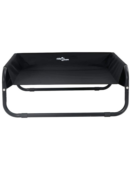 Letto per Cani Nero 75 x 75 x 30 cm Acciaio