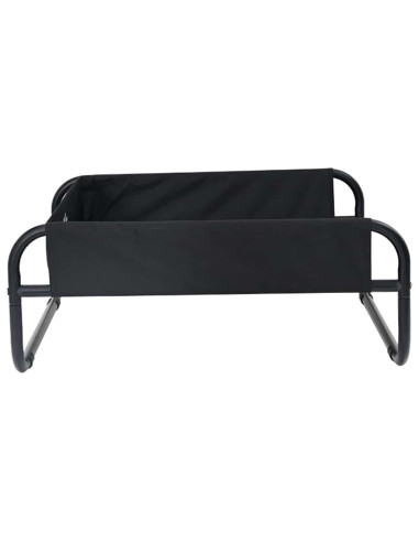 Letto per Cani Nero 75 x 75 x 30 cm Acciaio