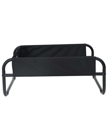 Letto per Cani Nero 75 x 75 x 30 cm Acciaio