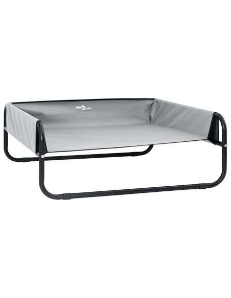 Letto per Cani Grigio chiaro 57 x 57 x 24 cm Acciaio