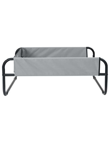 Letto per Cani Grigio chiaro 57 x 57 x 24 cm Acciaio