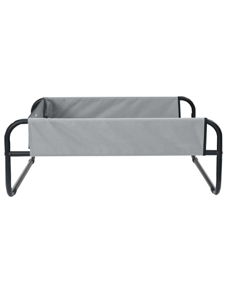 Letto per Cani Grigio chiaro 57 x 57 x 24 cm Acciaio