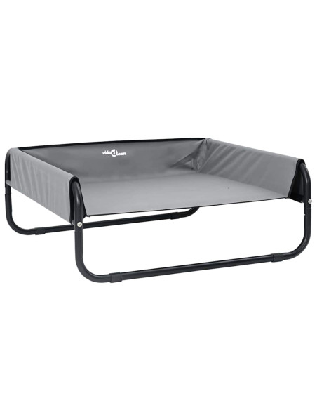Letto per Cani Grigio chiaro 75 x 75 x 30 cm Acciaio