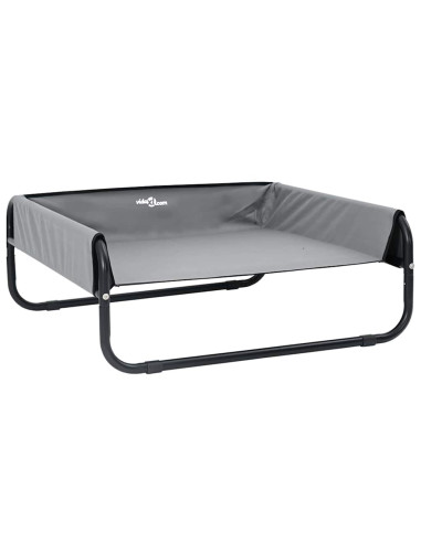 Letto per Cani Grigio chiaro 85 x 85 x 33 cm Acciaio