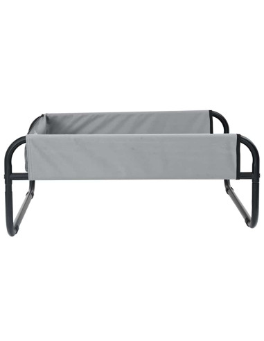 Letto per Cani Grigio chiaro 85 x 85 x 33 cm Acciaio
