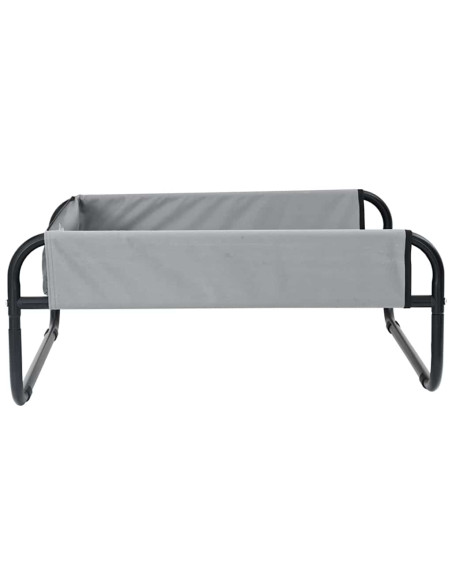 Letto per Cani Grigio chiaro 85 x 85 x 33 cm Acciaio