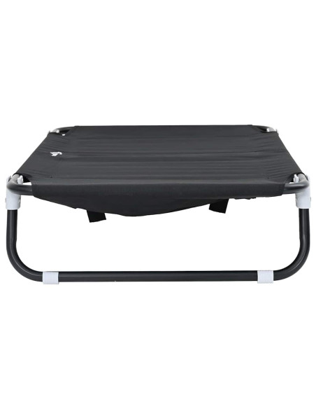 Letto per Cani Nero 90 x 55 x 18 cm Acciaio