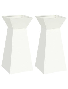 Vaso a Pilastro 2 pcs Bianco 35 x 35 x 73 cm 2