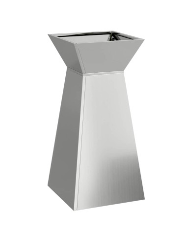 Vaso a Pilastro Argento 35 x 35 x 73 cm