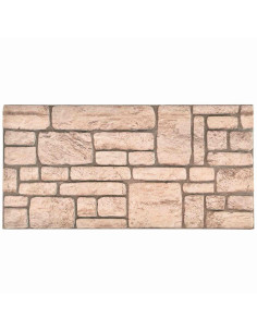 Pannelli da parete 10 pcs Beige 100 x 50 cm Schiuma EPS