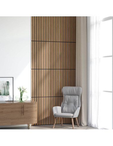 Pannelli da parete 8 pcs Naturale 60,5 x 60 cm