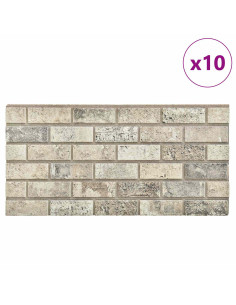 Pannelli da parete 10 pcs Sabbia 100 x 50 cm Schiuma EPS 2
