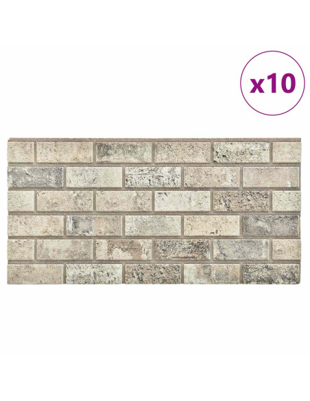 Pannelli da parete 10 pcs Sabbia 100 x 50 cm Schiuma EPS