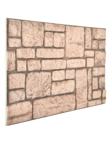 Pannelli da parete 10 pcs Beige 100 x 50 cm Schiuma EPS