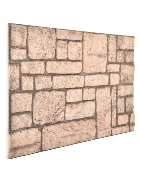 Pannelli da parete 10 pcs Beige 100 x 50 cm Schiuma EPS