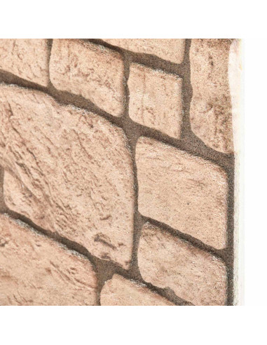 Pannelli da parete 10 pcs Beige 100 x 50 cm Schiuma EPS