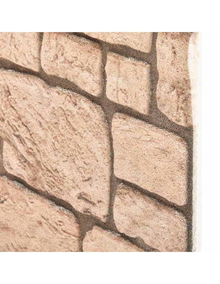 Pannelli da parete 10 pcs Beige 100 x 50 cm Schiuma EPS