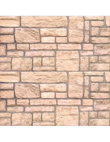 Pannelli da parete 10 pcs Beige 100 x 50 cm Schiuma EPS