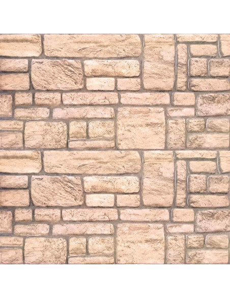 Pannelli da parete 10 pcs Beige 100 x 50 cm Schiuma EPS