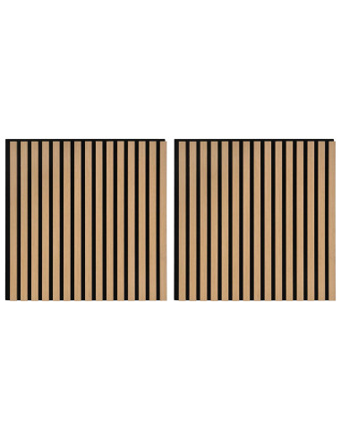 Pannelli da parete 2 pcs Naturale 60,5 x 60 cm