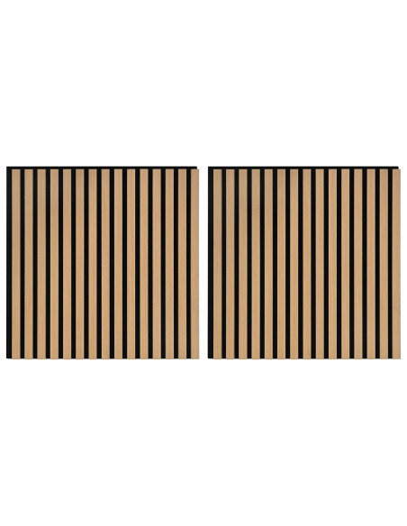 Pannelli da parete 2 pcs Naturale 60,5 x 60 cm