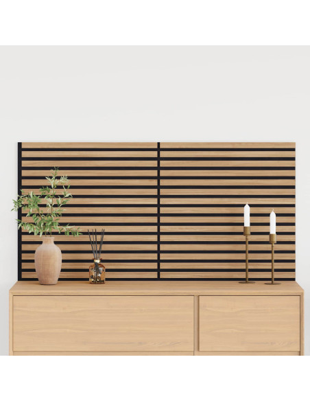 Pannelli da parete 2 pcs Naturale 60,5 x 60 cm