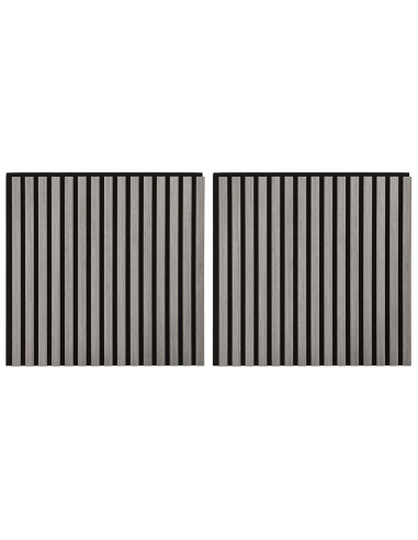 Pannelli da parete 2 pcs Grigio 60,5 x 60 cm