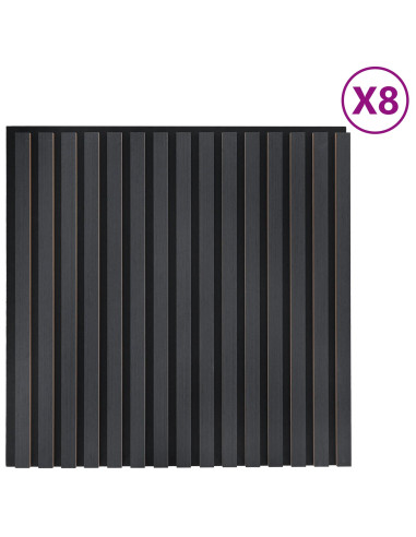 Pannelli da parete 8 pcs Antracite 60,5 x 60 cm