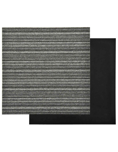 Tappeto 20 pcs Antracite Striato 50 x 50 cm 100% Polipropilene