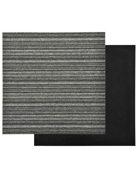 Tappeto 20 pcs Antracite Striato 50 x 50 cm 100% Polipropilene