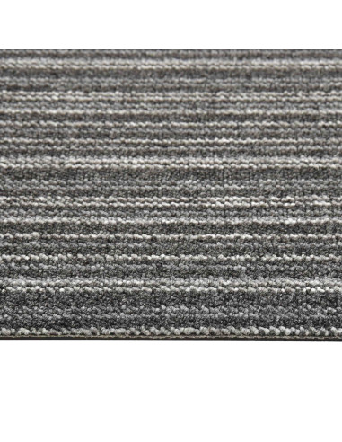 Tappeto 20 pcs Antracite Striato 50 x 50 cm 100% Polipropilene