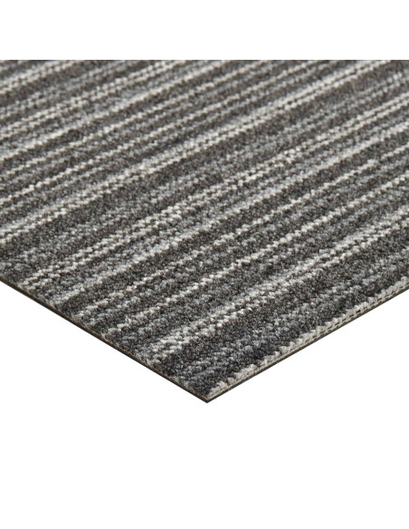 Tappeto 20 pcs Antracite Striato 50 x 50 cm 100% Polipropilene