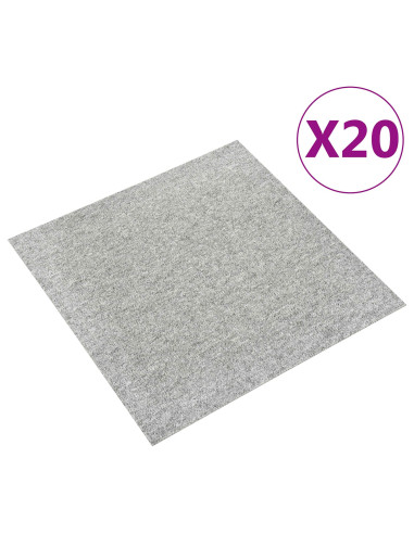 Tappeto 20 pcs Grigio chiaro 50 x 50 cm 100% Polipropilene