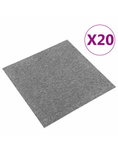 Tappeto 20 pcs Grigio 50 x 50 cm 100% Polipropilene 2