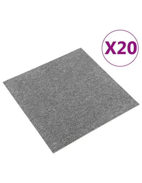 Tappeto 20 pcs Grigio 50 x 50 cm 100% Polipropilene
