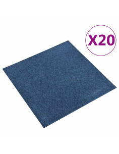 Tappeto 20 pcs Blu Scuro 50 x 50 cm 100% Polipropilene 2